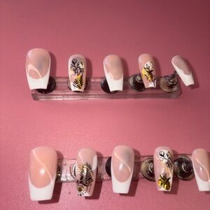 Bronze leaf Nail Art Set